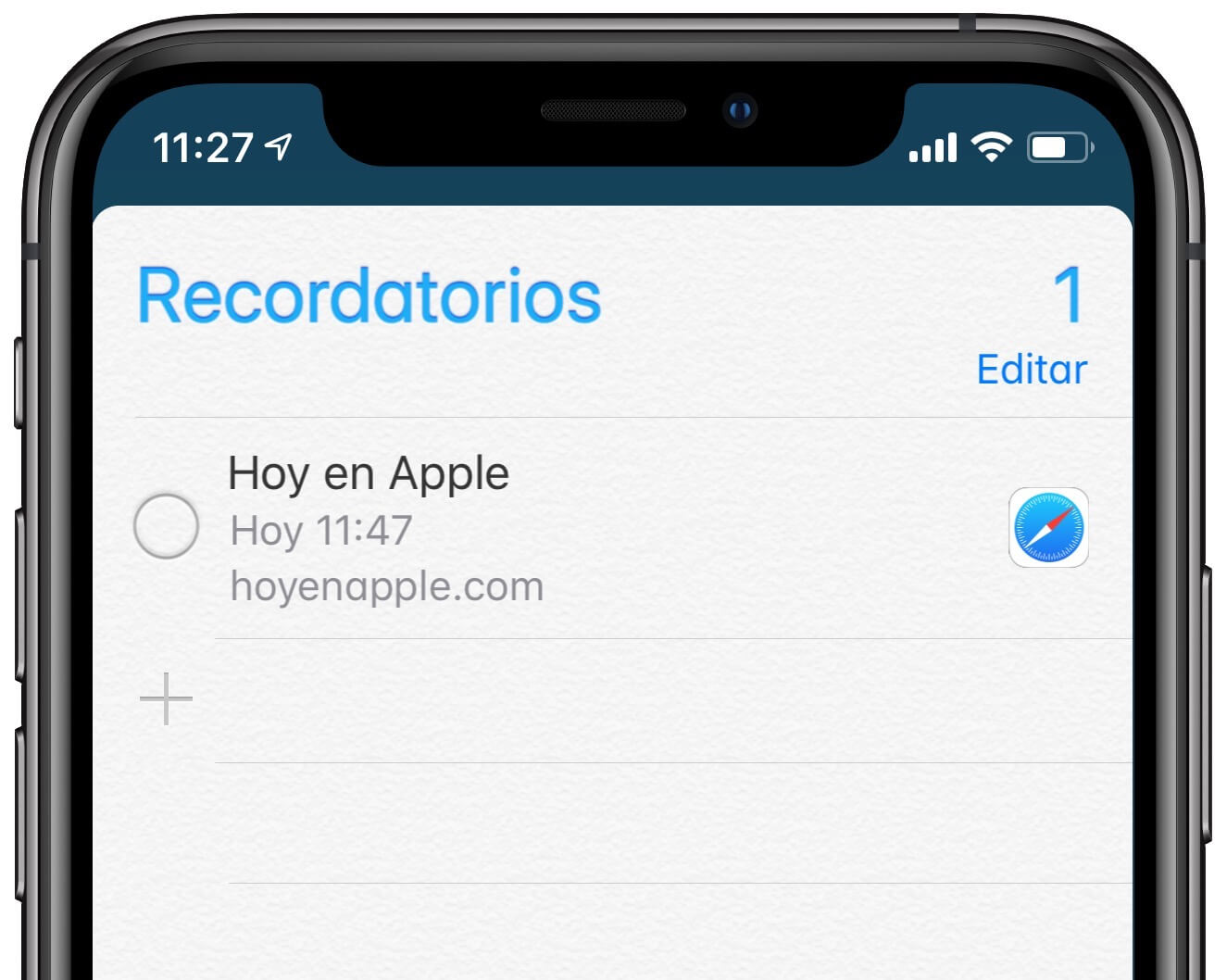 URL en recordatorios, un truco de Siri (iOS 12)