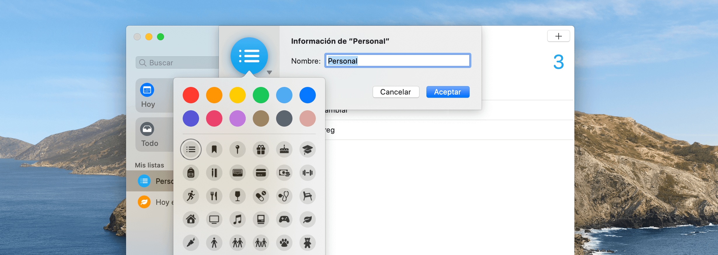 Cómo eliminar o editar listas en Recordatorios (iOS 13 y Catalina)