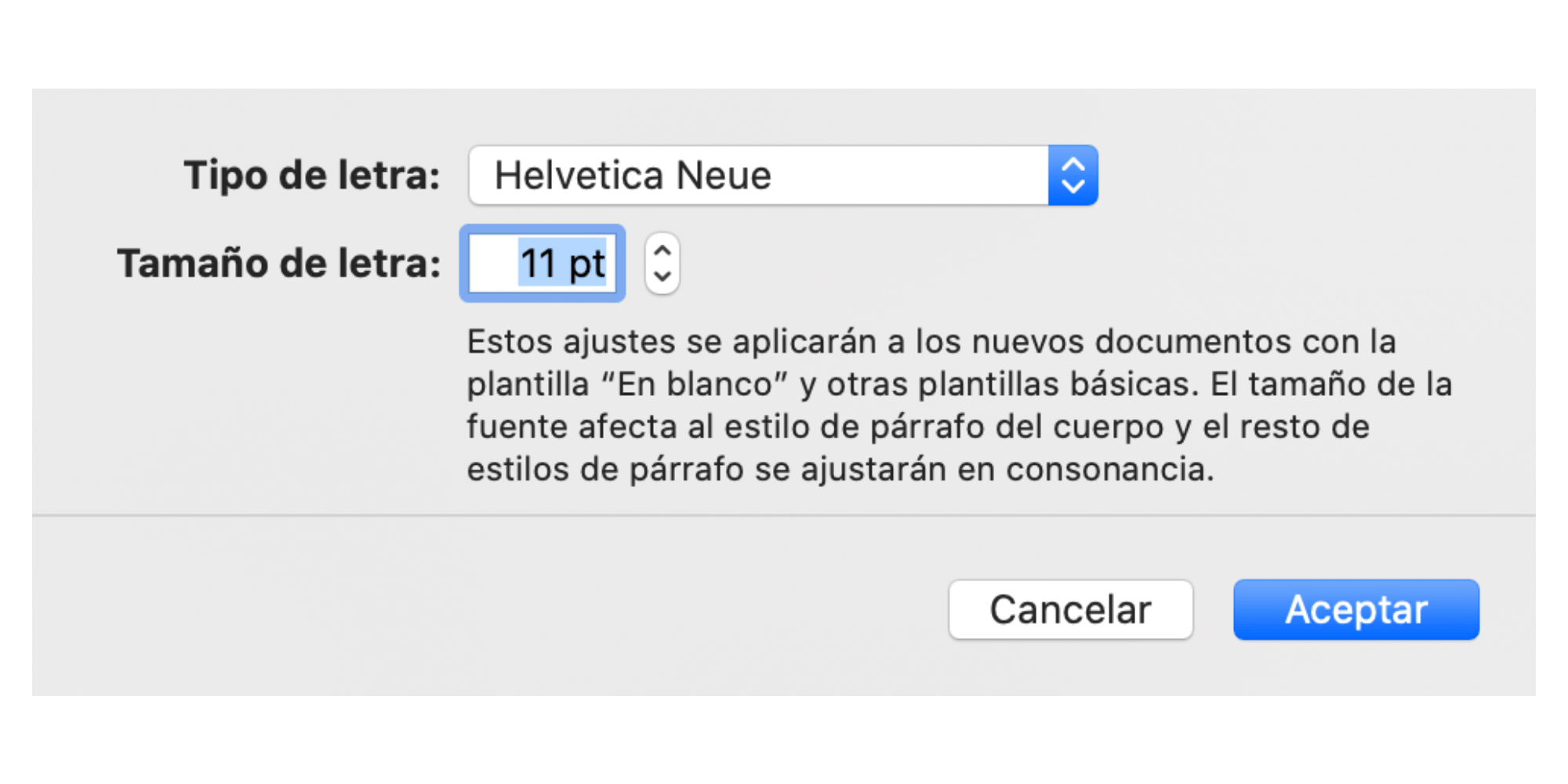 Cómo cambiar el tipo de letra predeterminado de Pages en nuestro Mac