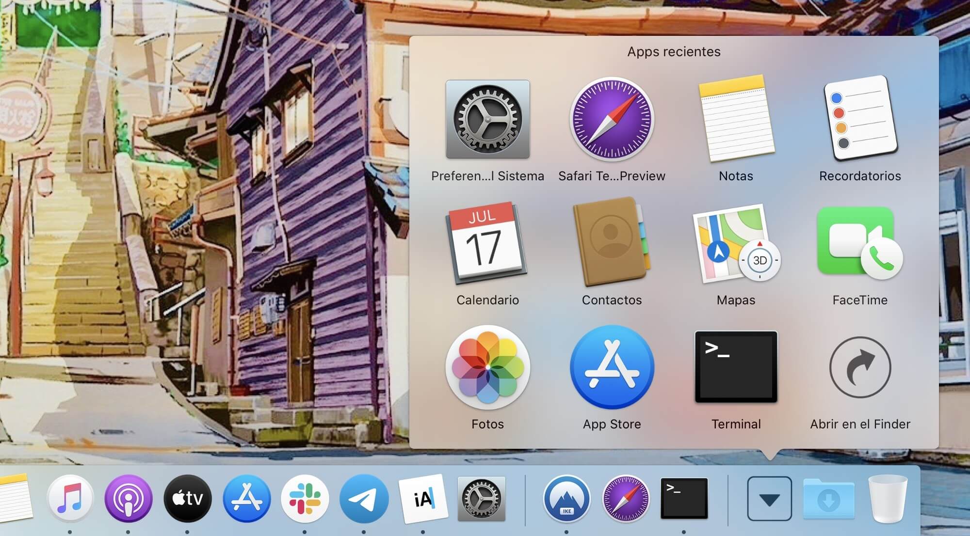 Cómo crear un acceso directo a las apps recientes en el Dock de nuestro Mac