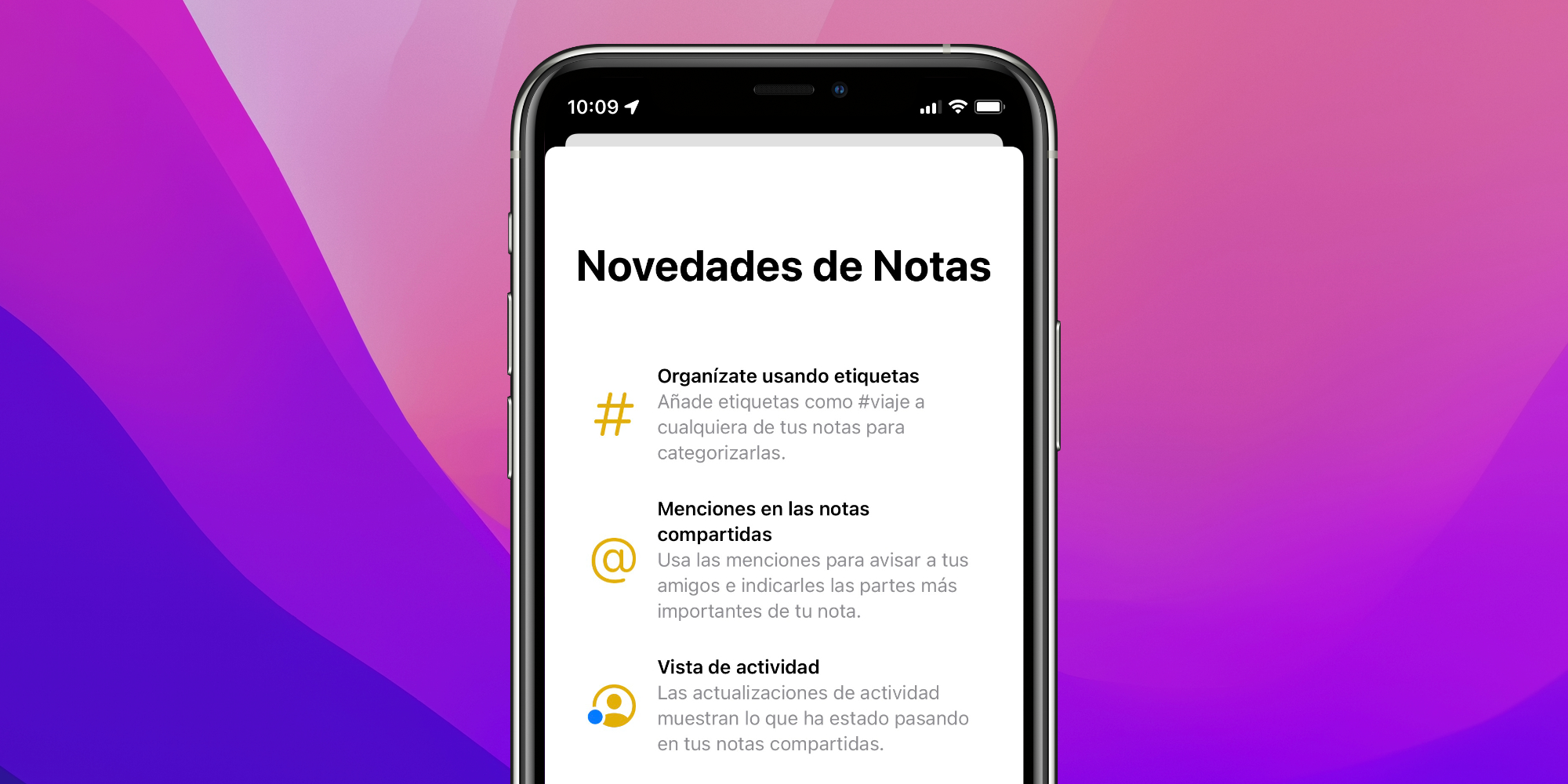 Notas iOS 15