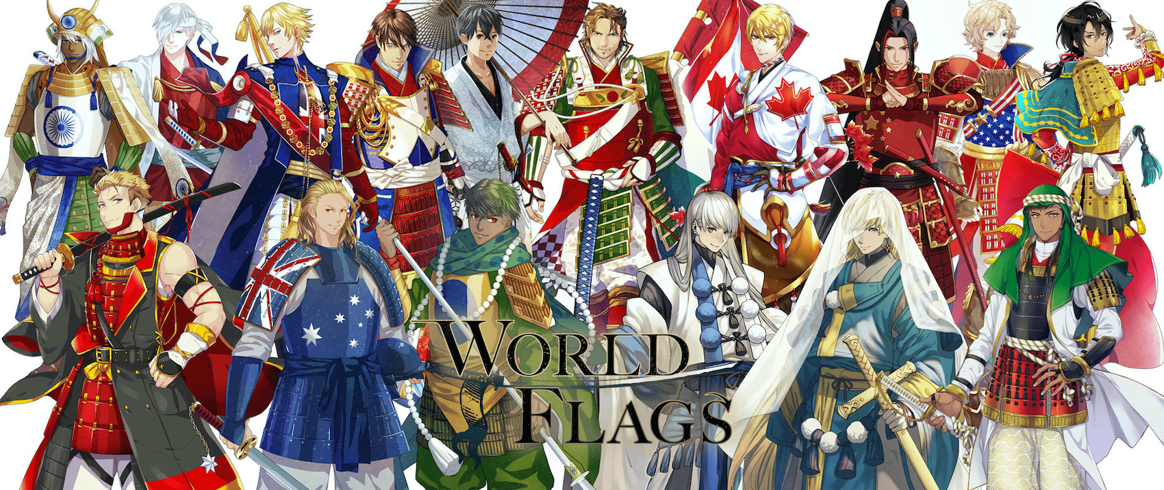 ¿Con qué figura, colores, carácter y atributos representarías cada país del mundo? Unos artistas japoneses han reimaginado las banderas de cada país como guerreros samuráis