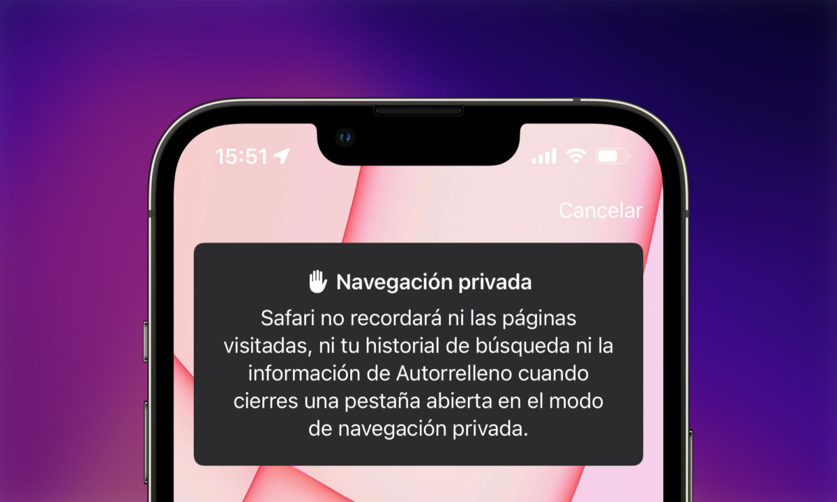 Estas son las dos formas más rápidas de abrir una pestaña de navegación privada de Safari en nuestro iPhone