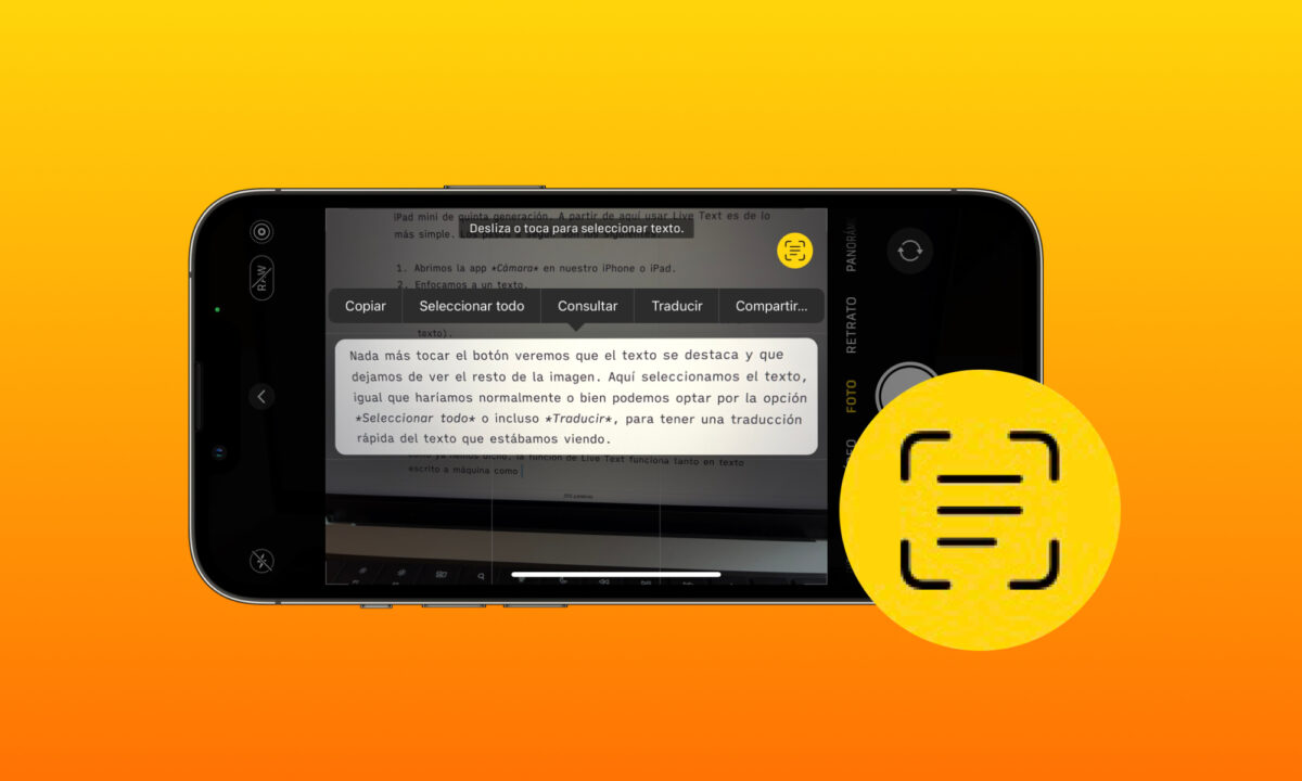 Cómo usar Live Text para seleccionar y copiar texto de fotos en nuestro  iPhone o iPad