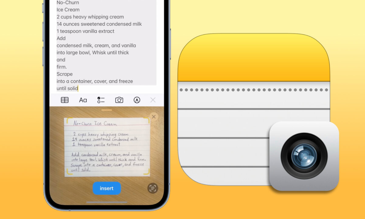 Cómo escanear texto en la app Notas de nuestro iPhone