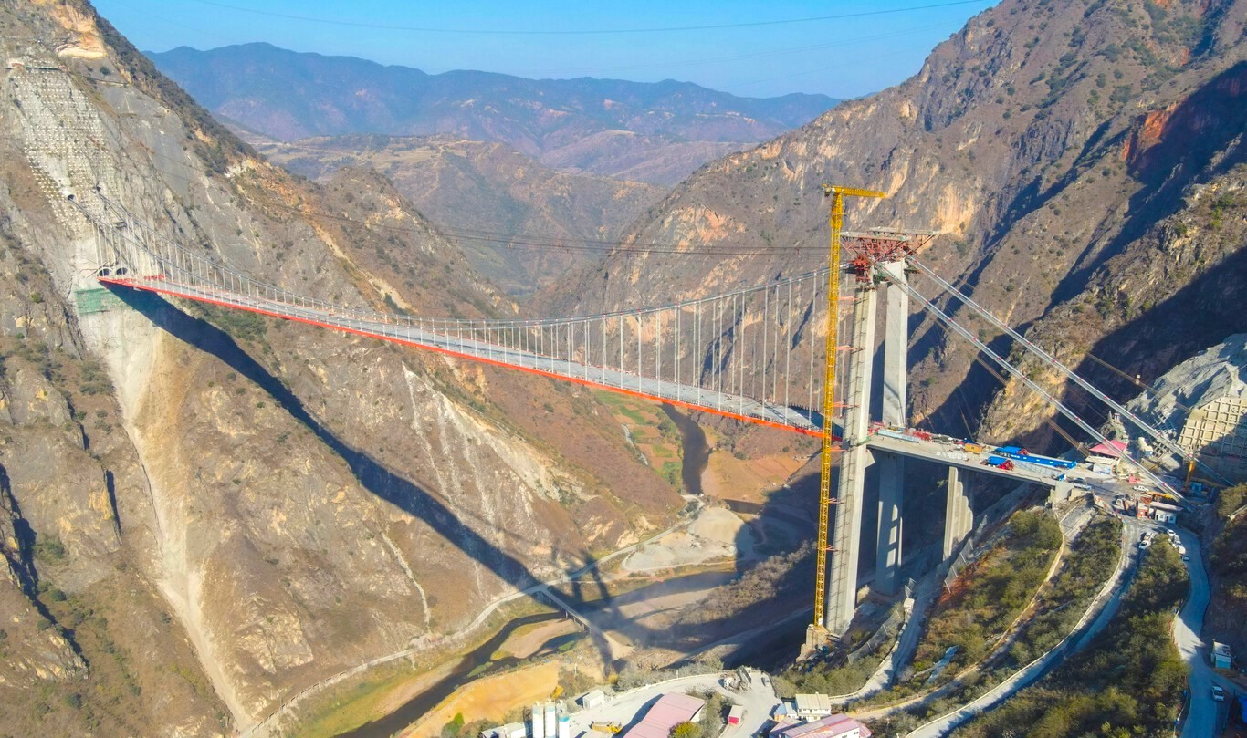 Puente colgante china