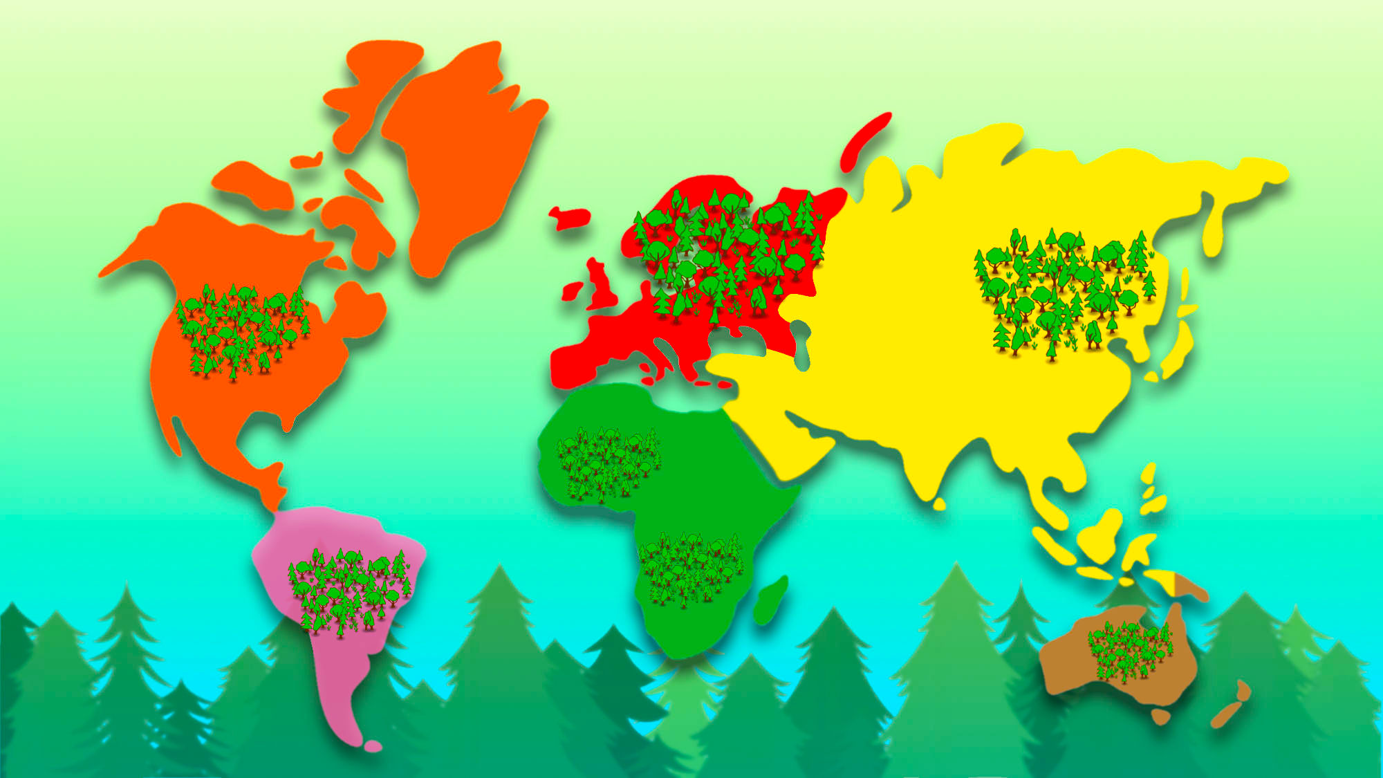 distribución bosque mundo