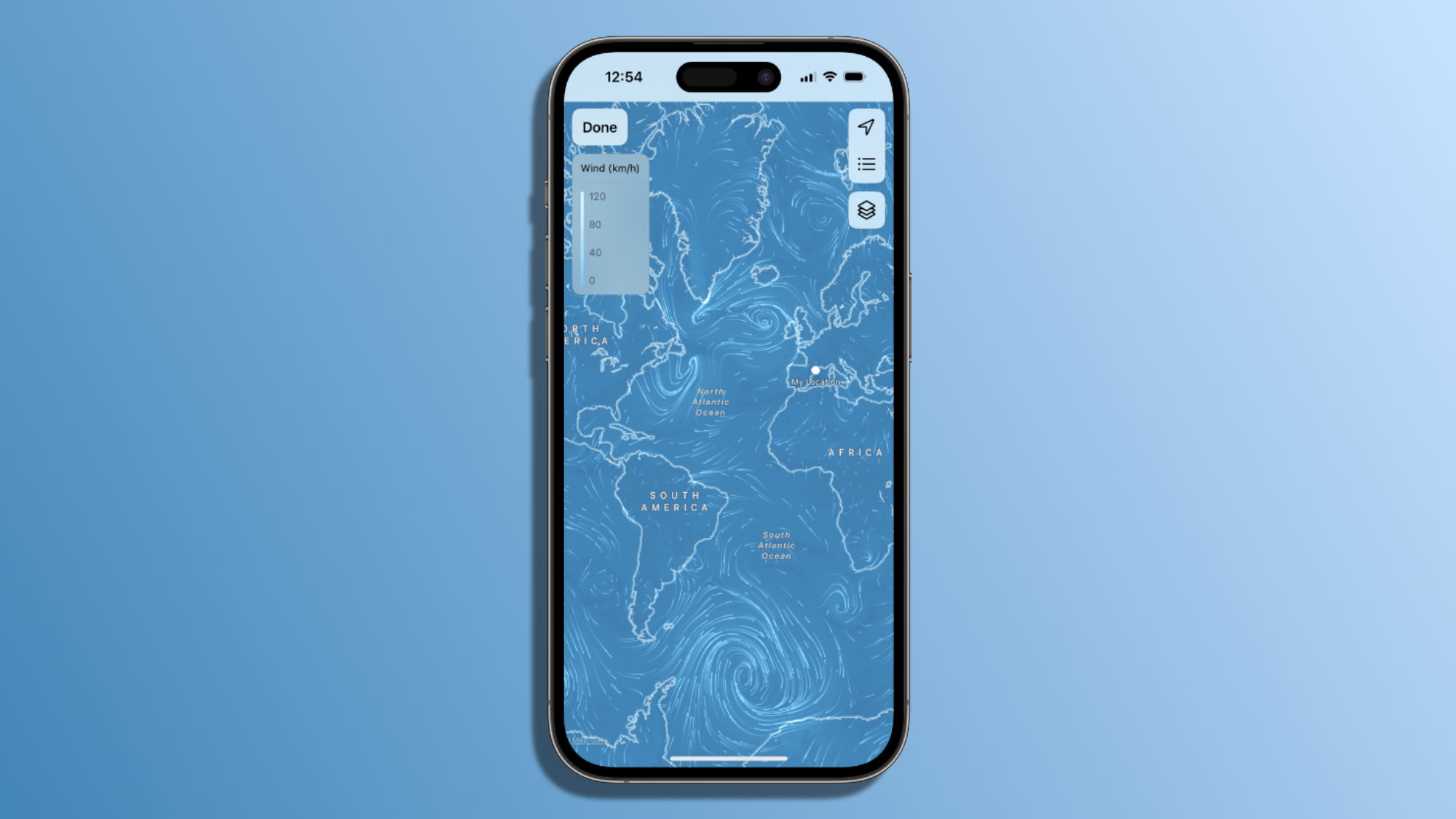 Cómo ver la velocidad y dirección del viento en un mapa gracias a la app Tiempo de nuestro iPhone, iPad o Mac